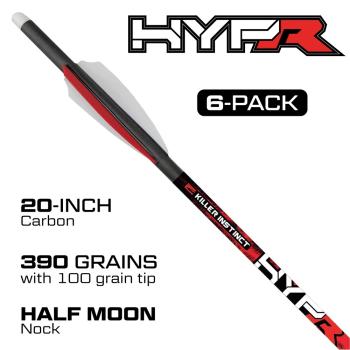Killer Instinct Cross Bow Bolts Hyper 20'', 6er Pack