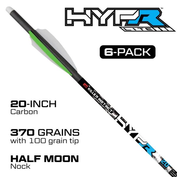 Killer Instinct Cross Bow Bolts Hyper Lite 20'', 6er Pack
